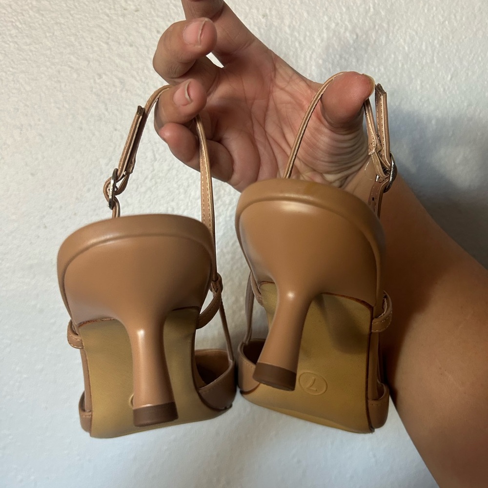 a new day Camel Pointed Toe Slingback Heels - Picture 7 of 7